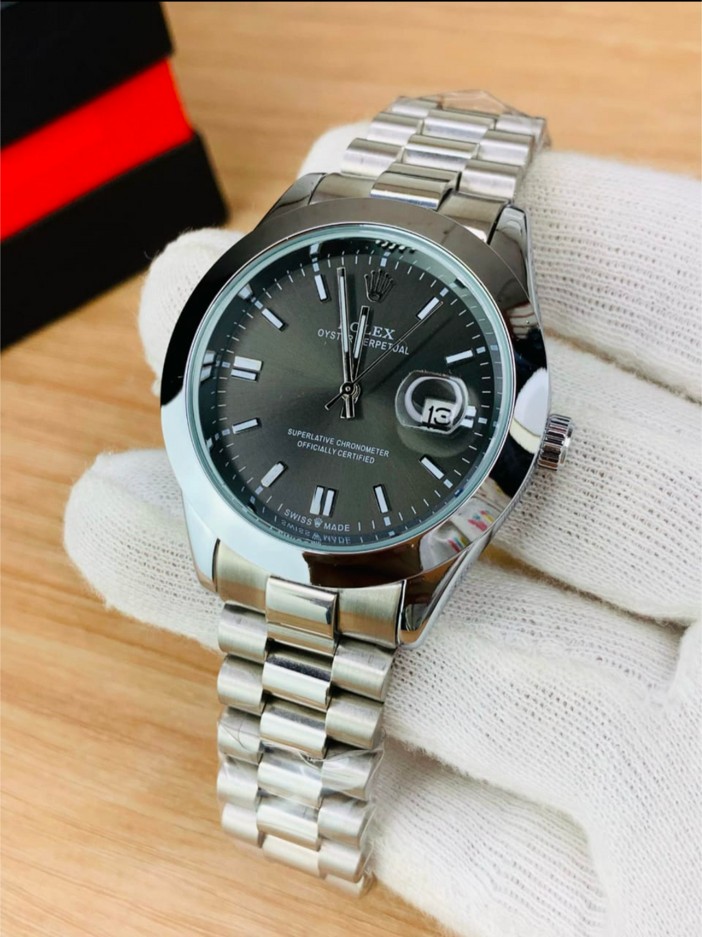 Silver Black Oyster