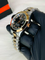 Rose Gold Plain Bezel Watch