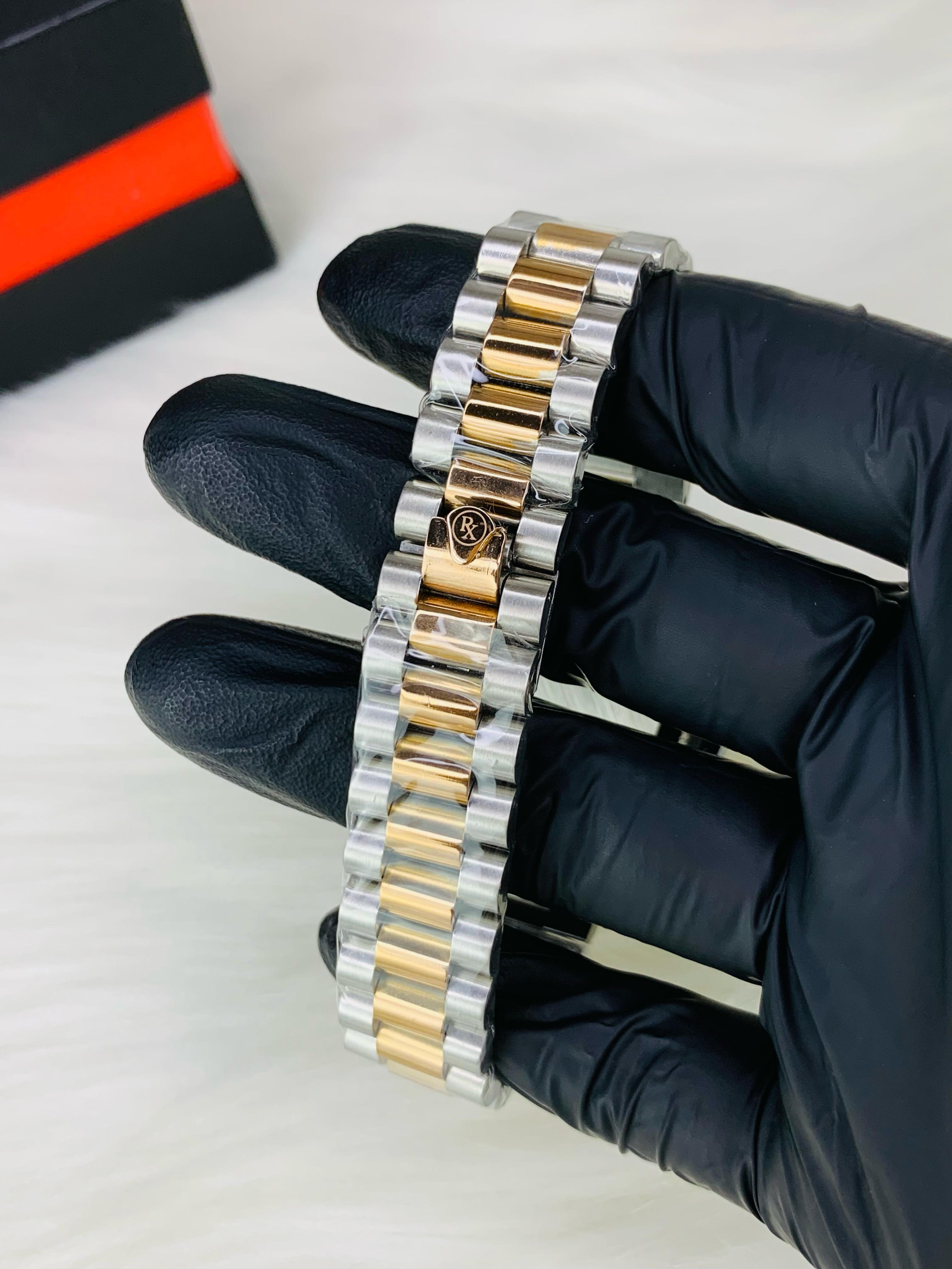 Rose Gold Plain Bezel Watch