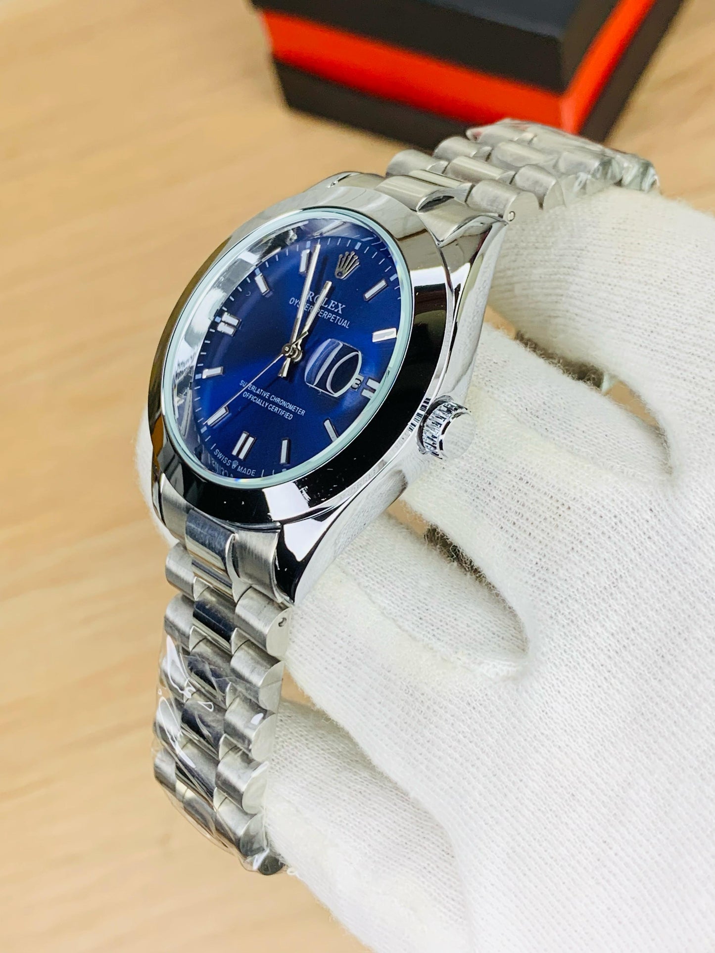 Date Working Steel Chain Watch